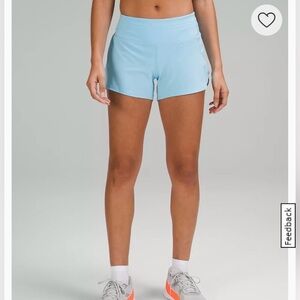 Lululemon 4” Athletica Light Blue Women's Athletic Shorts